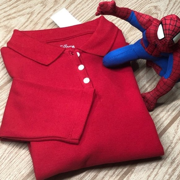 OshKosh B'gosh Other - Oshkosh B’gosh Kids Polo Long Sleeve 100% Cotton Red Size 14 NWT